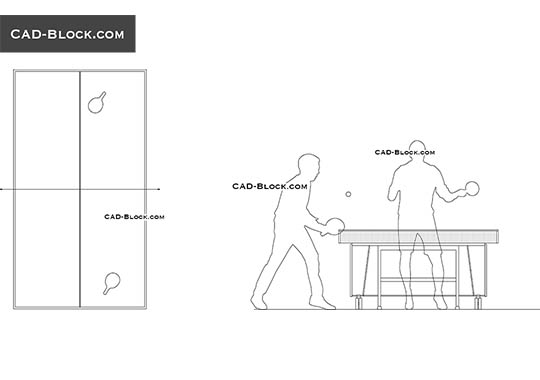 Ping Pong - download free CAD Block