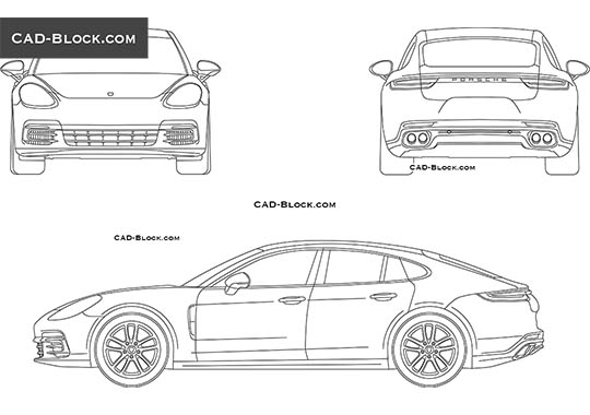 Porsche Panamera (2016) - download vector illustration