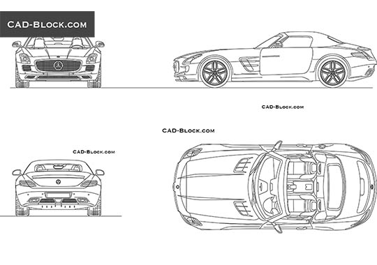 Mercedes SLS Roadster (2012) - free CAD file