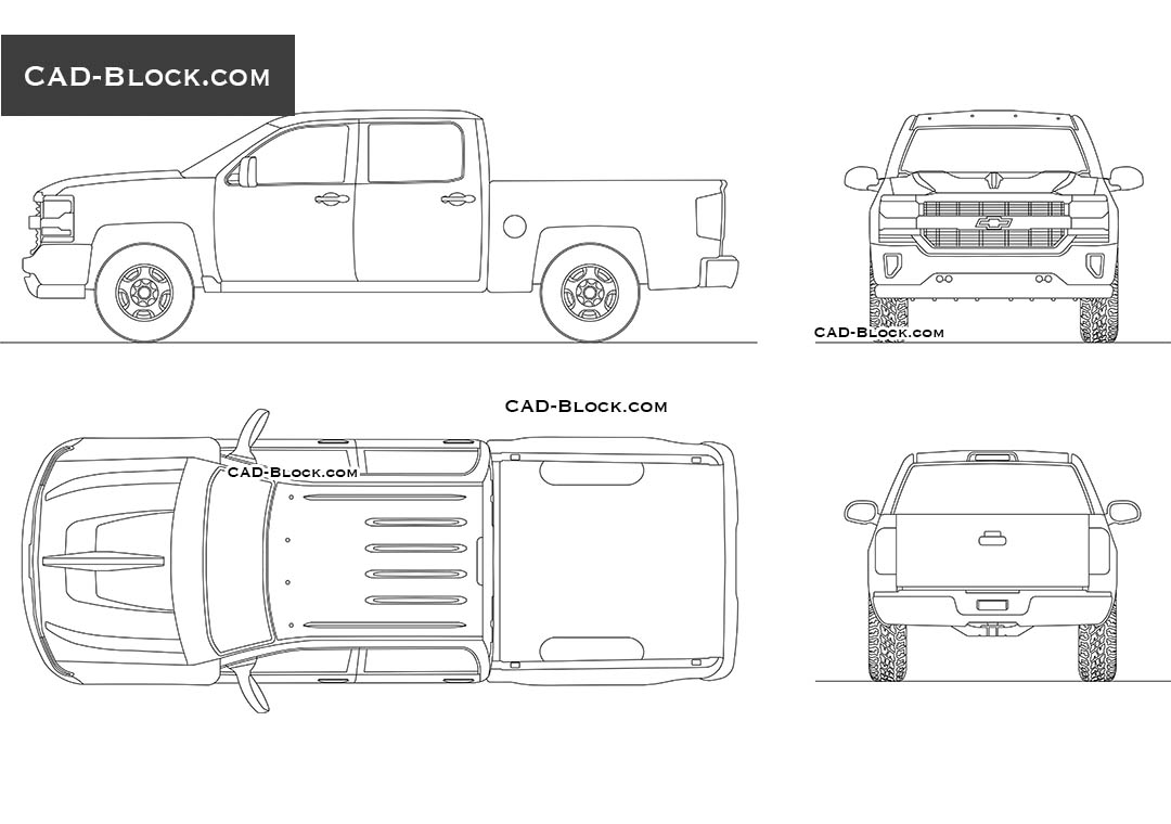 Chevrolet Silverado (2017) - CAD Blocks, AutoCAD file