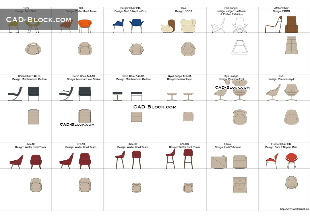 Typical Dining Room Chair Cad Detail