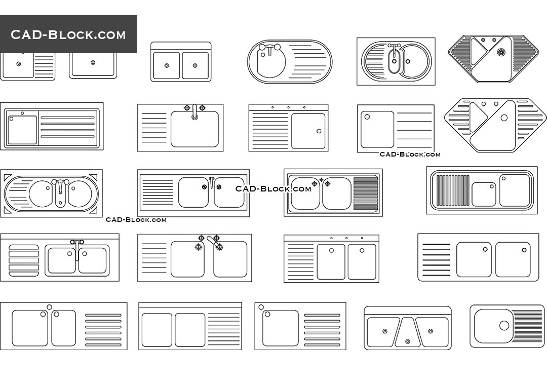 Kitchen Sink Cad Blocks Free Download Dwg File