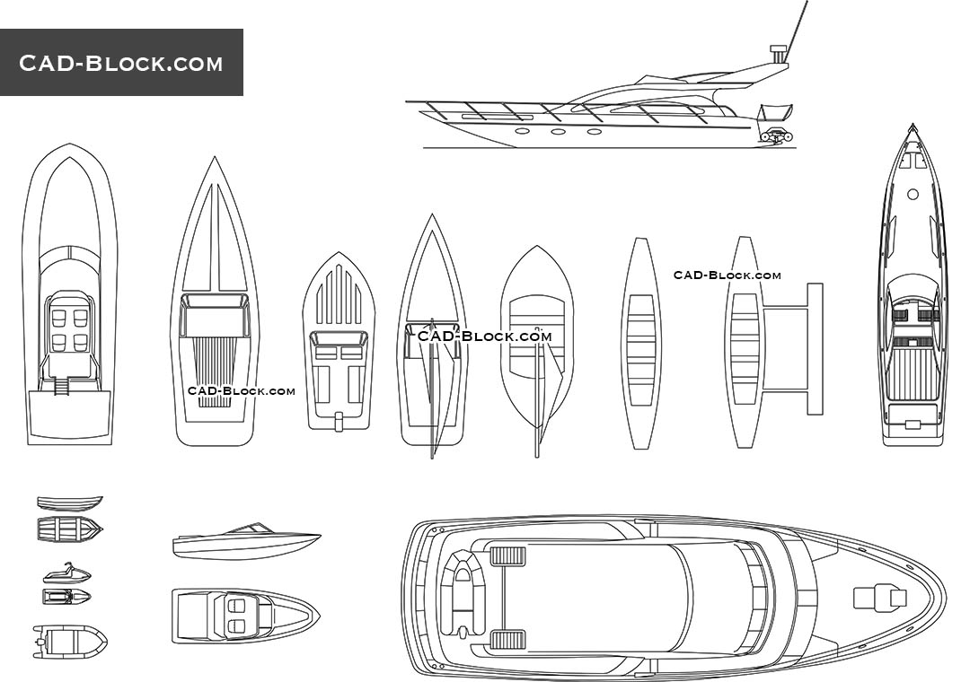 Boats & Yachts - CAD Blocks, AutoCAD file