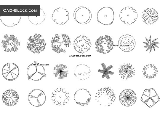Simple CAD Trees In AutoCAD File Simple CAD Trees In AutoCAD File
