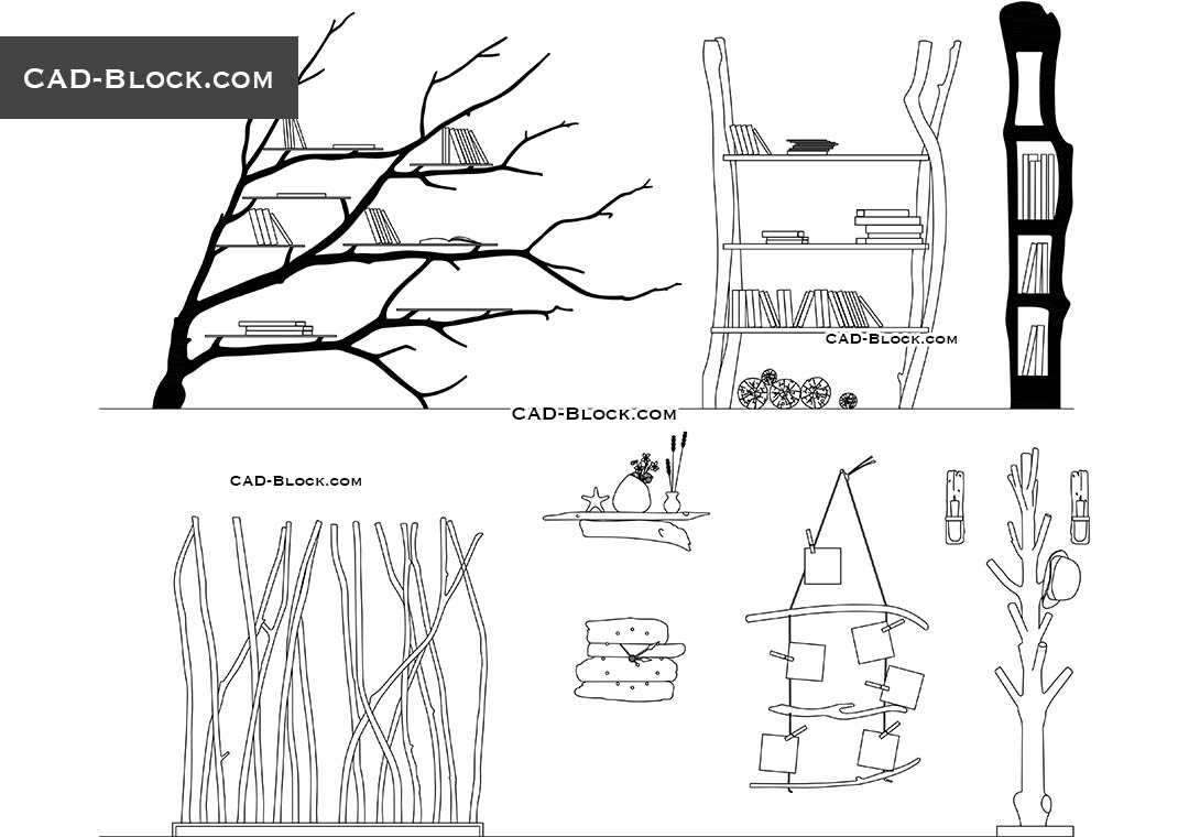 Wooden Decoration - CAD Blocks, AutoCAD file