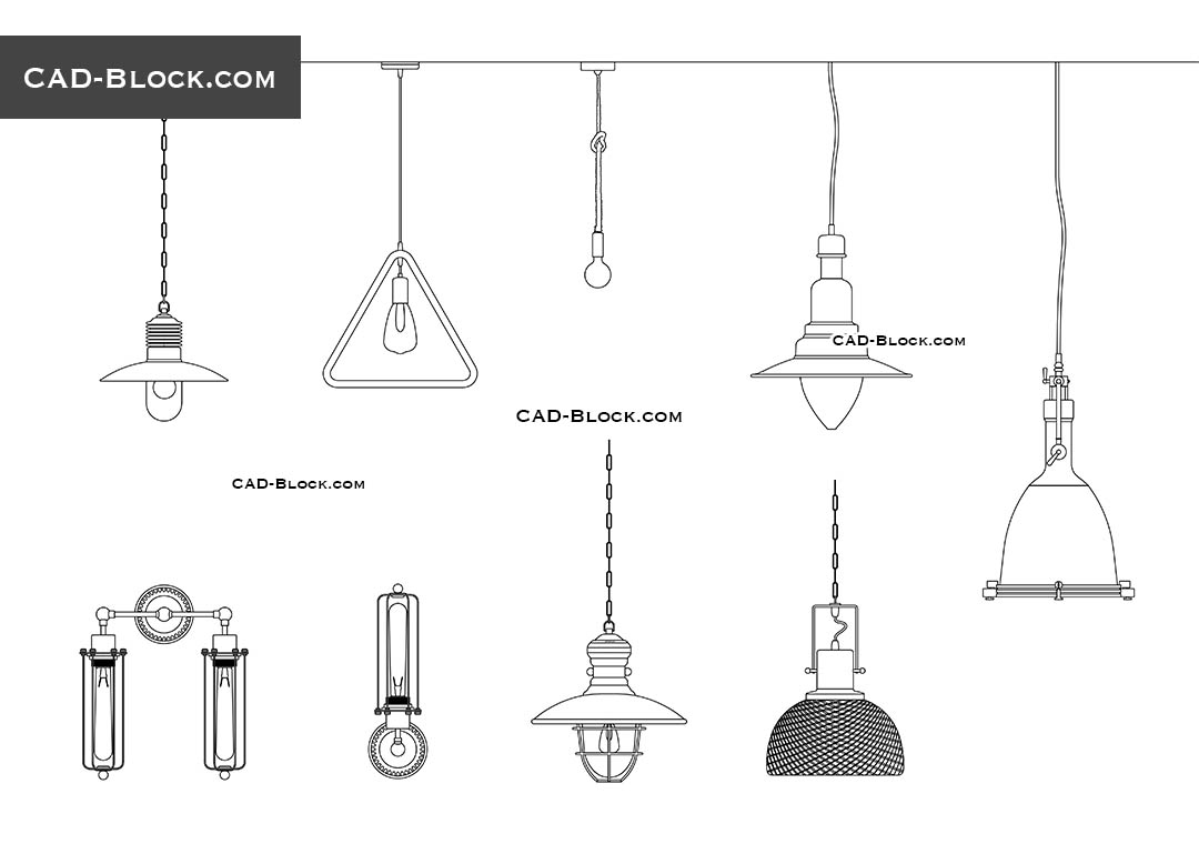 wall exterior light cad block free download