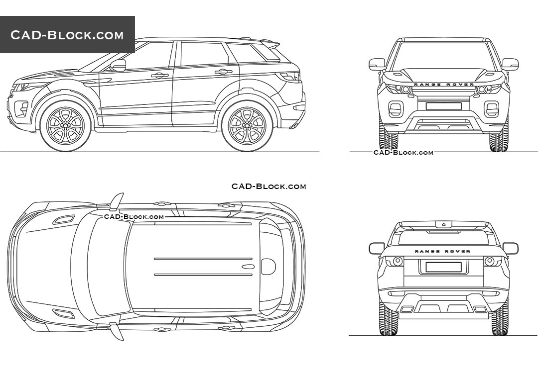 Range Rover Evoque - CAD Blocks, AutoCAD file