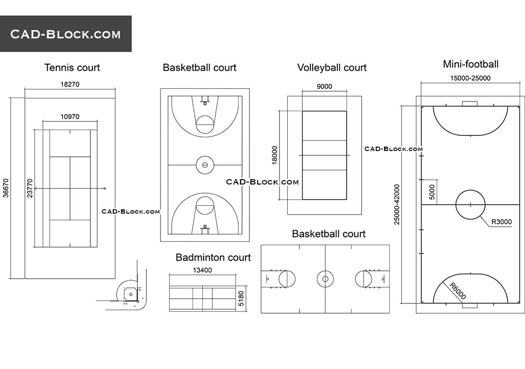 Basketball Court Dimensions & Drawings