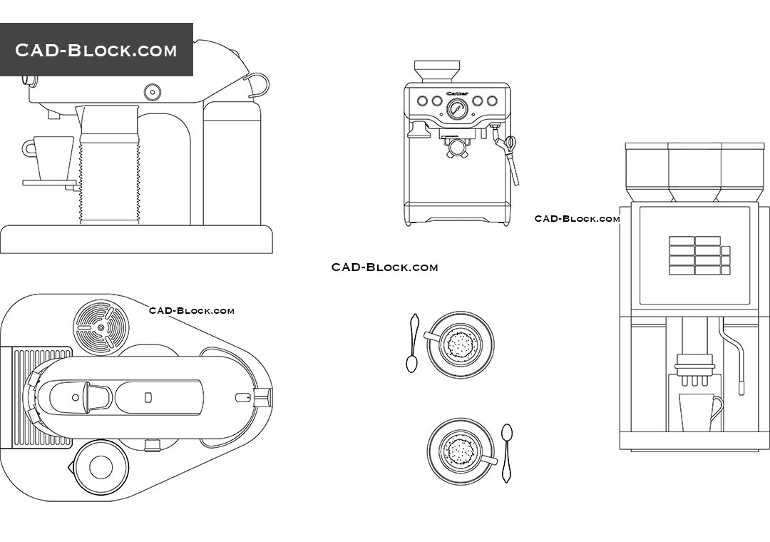 Coffee Machine - CAD Blocks, AutoCAD file