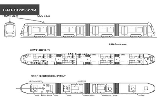 Low-floor Tram - download vector illustration