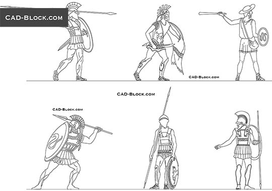 Warriors - download vector illustration
