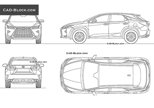 Lexus RX 350 (2016) - download vector illustration