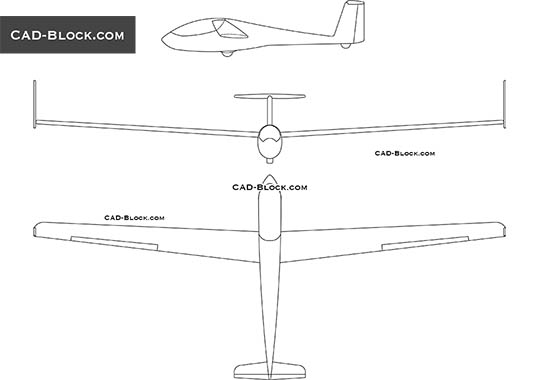 Glider - download vector illustration