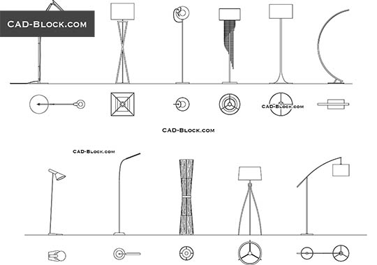 Floor Lamps Pack - download vector illustration