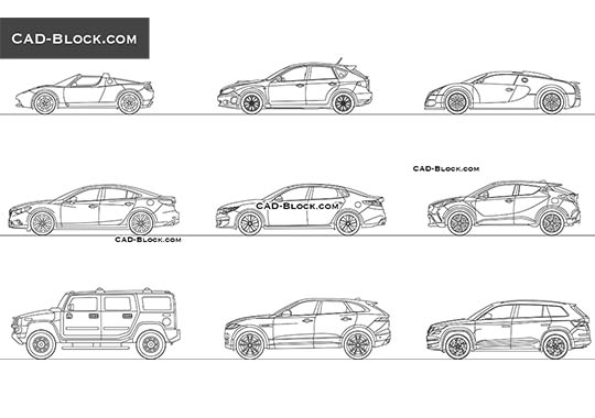 Car Side View - download vector illustration