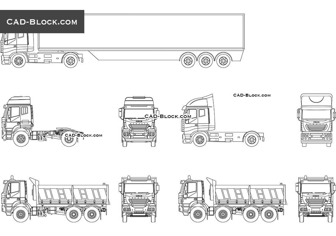 Truck Elevation CAD block