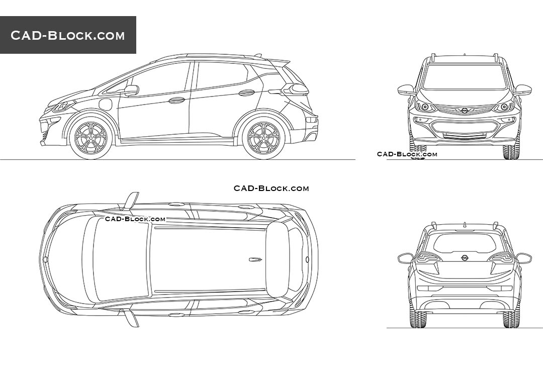 Opel Ampera-E - CAD Blocks, AutoCAD file