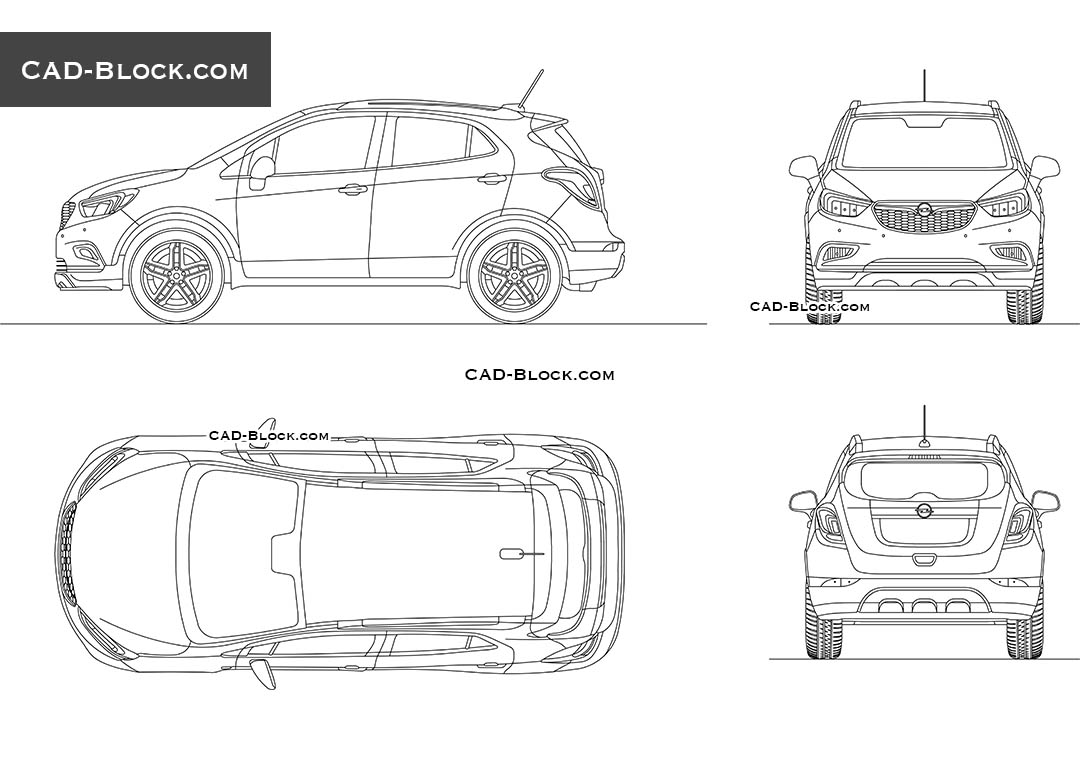 Opel Mokka X - CAD Blocks, AutoCAD file