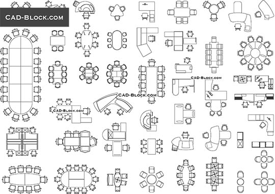 Modern Office Furniture - free CAD file