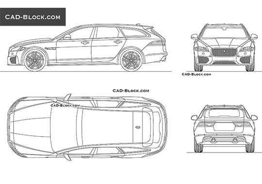 Jaguar XFS - download vector illustration