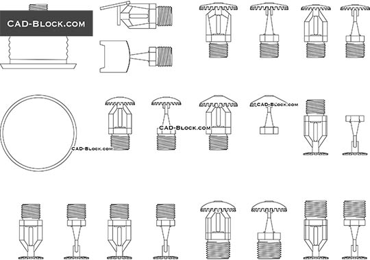 Fire Sprinklers - free CAD file