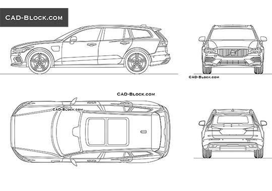 Volvo V60 - download vector illustration