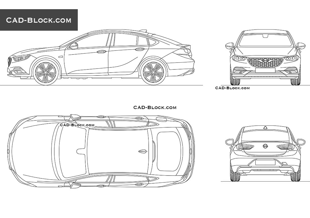 Opel Insignia - CAD Blocks, AutoCAD file