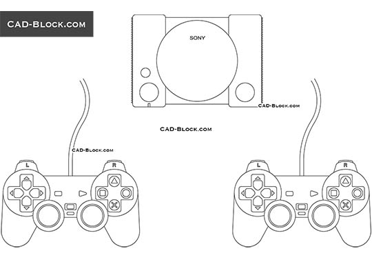 Sony Playstation - free CAD file