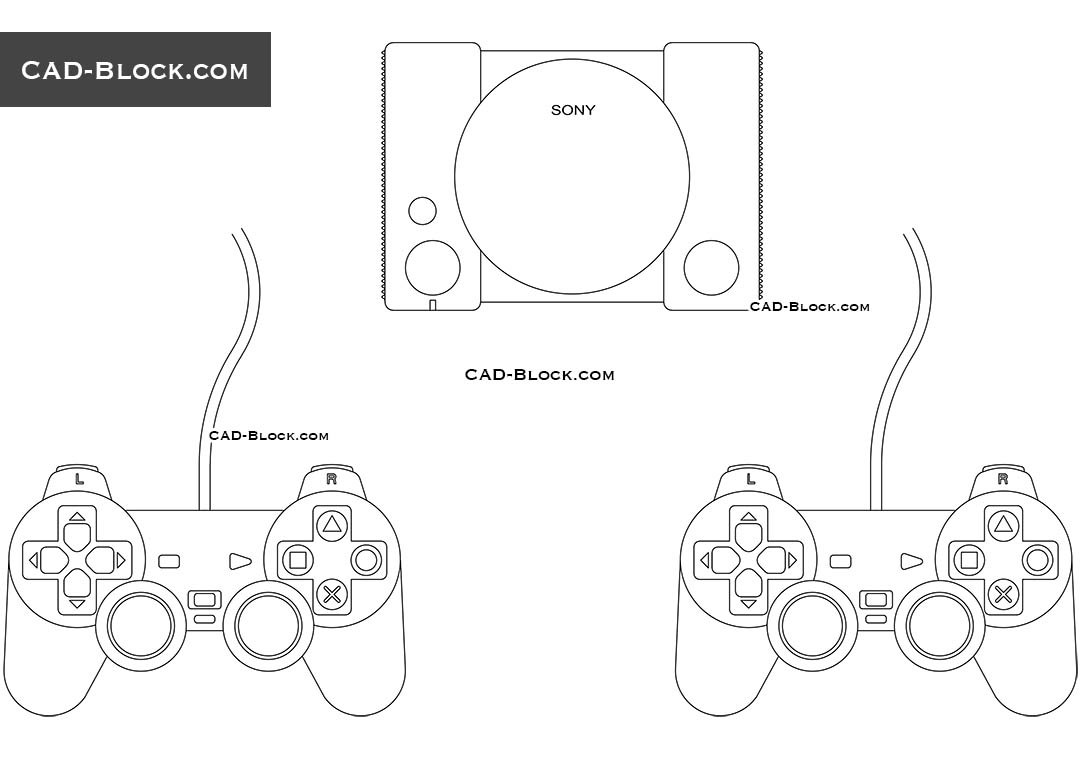 Sony Playstation - CAD Blocks, AutoCAD file