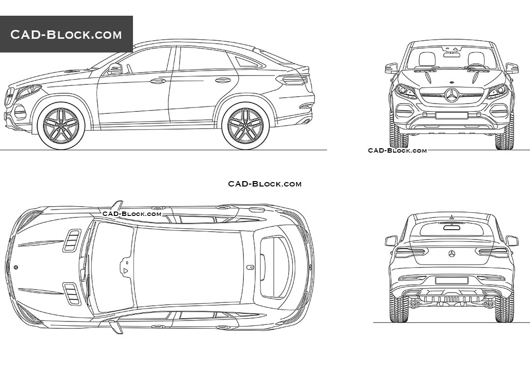 Mercedes GLE Coupe - CAD Blocks, AutoCAD file