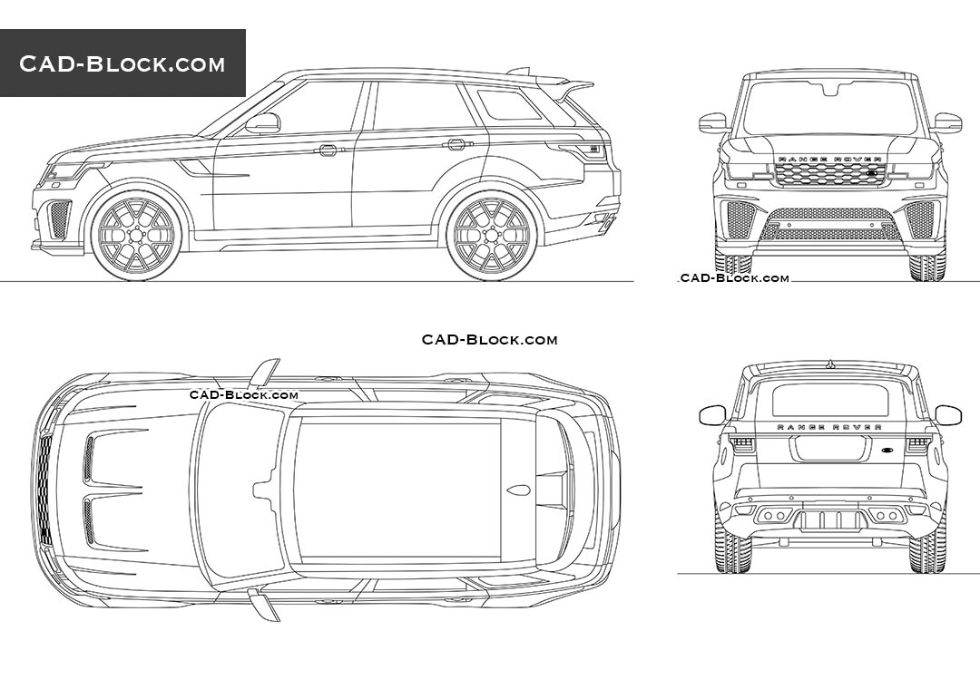 Range Rover Sport (2018) - CAD Blocks, AutoCAD file