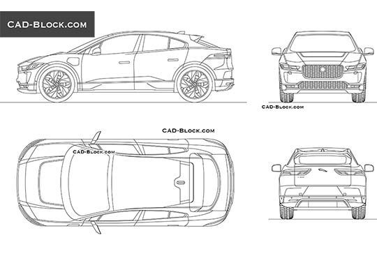 Jaguar I-Pace - download vector illustration