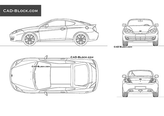 Hyundai Tiburon - download vector illustration