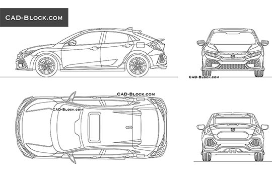Honda Civic - download vector illustration