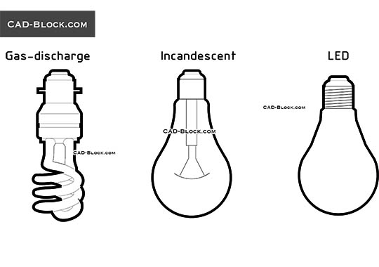 Light Bulb - download free CAD Block