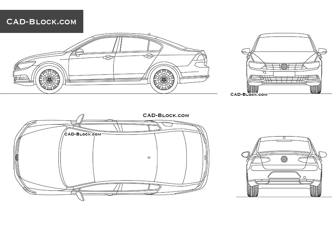 Volkswagen Passat B7 - CAD Blocks, AutoCAD file
