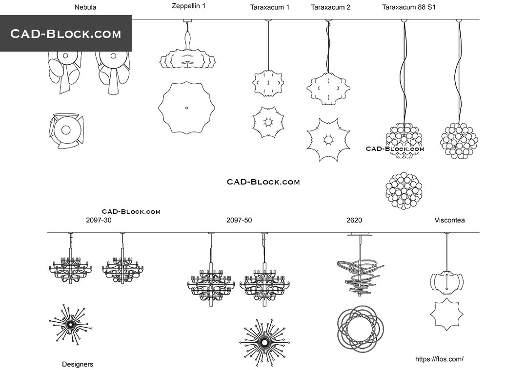 Futuristic Lighting - CAD Blocks, AutoCAD file