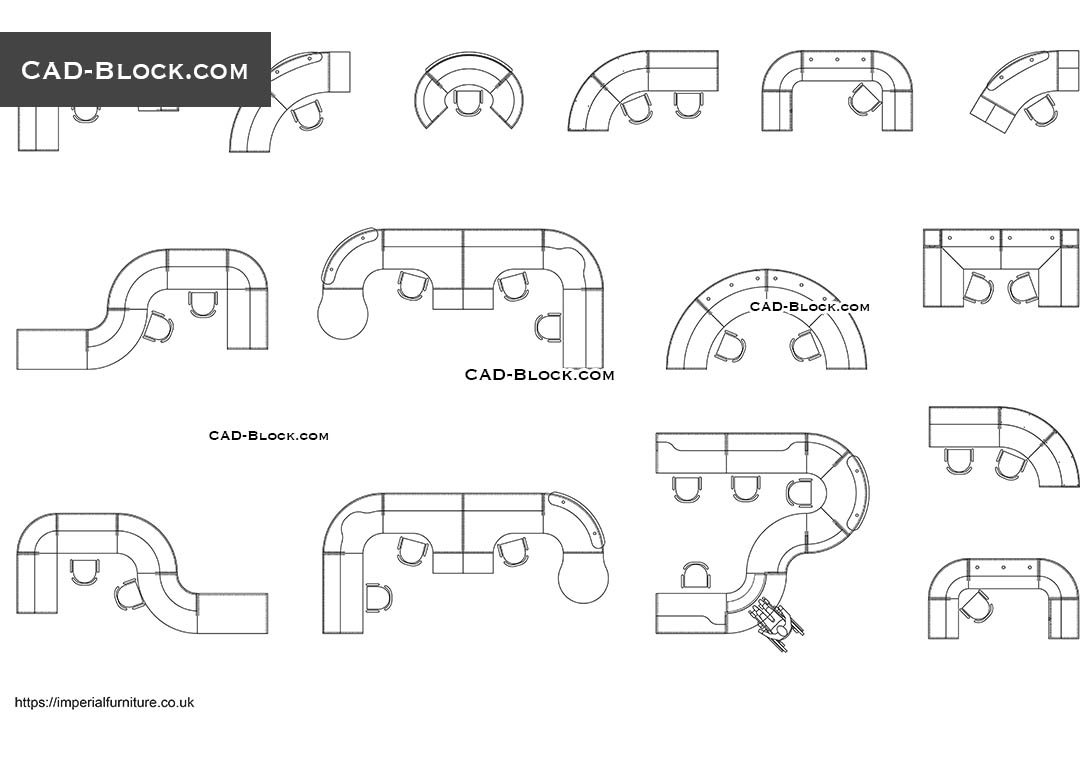 Reception Furniture - CAD Blocks, AutoCAD file