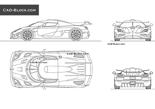 Koenigsegg One buy AutoCAD Blocks