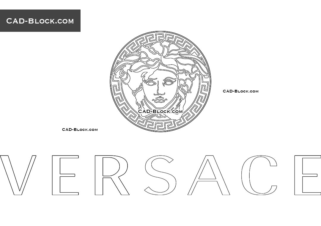 Versace Logo - CAD Blocks, AutoCAD file