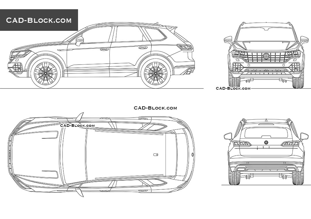 Volkswagen Touareg - CAD Blocks, AutoCAD file