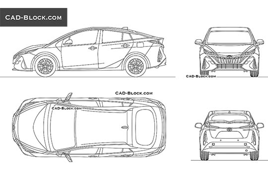 Toyota Prius Prime buy AutoCAD Blocks