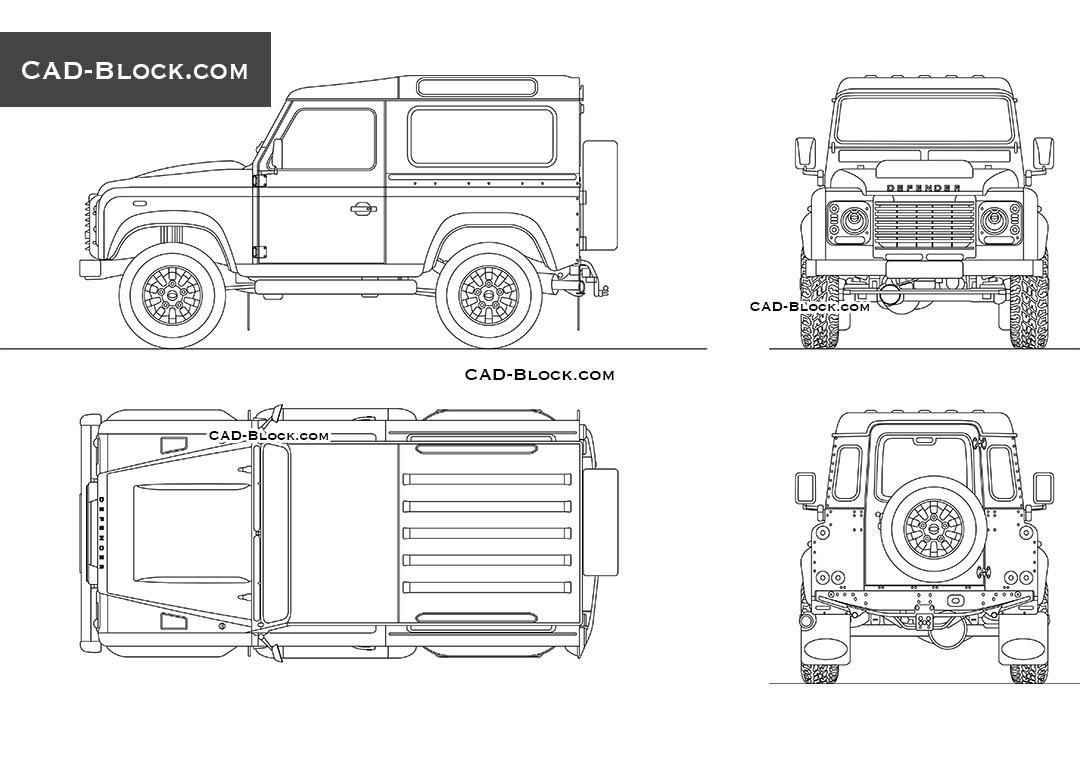Land Rover Defender Works V8 - CAD Blocks, AutoCAD file