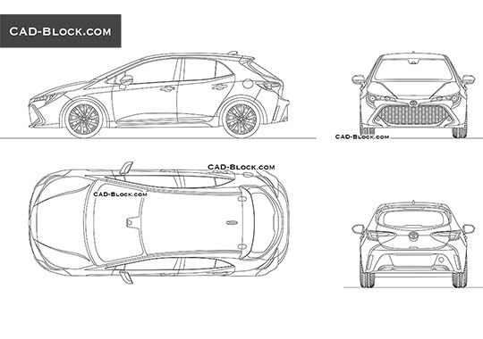 Toyota Corolla Hatchback - download vector illustration