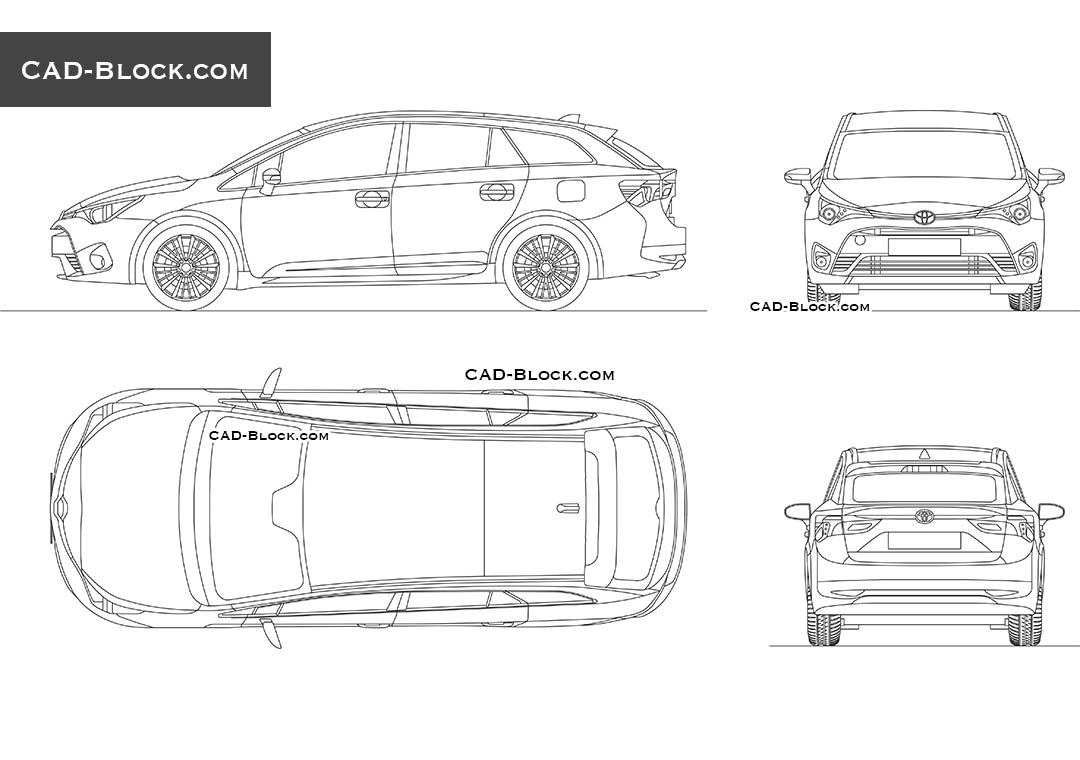 Toyota Avensis Wagon - CAD Blocks, AutoCAD file