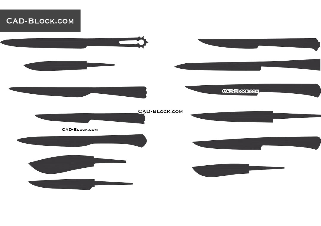 Blade of Knife - CAD Blocks, AutoCAD file