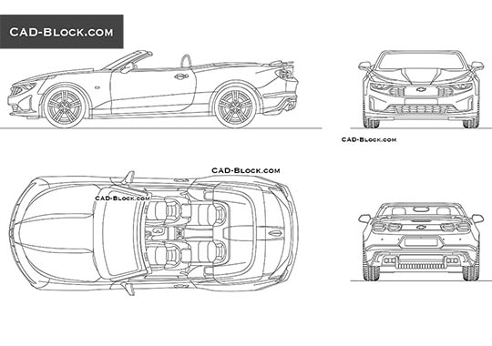 Chevrolet Camaro Convertible - free CAD file