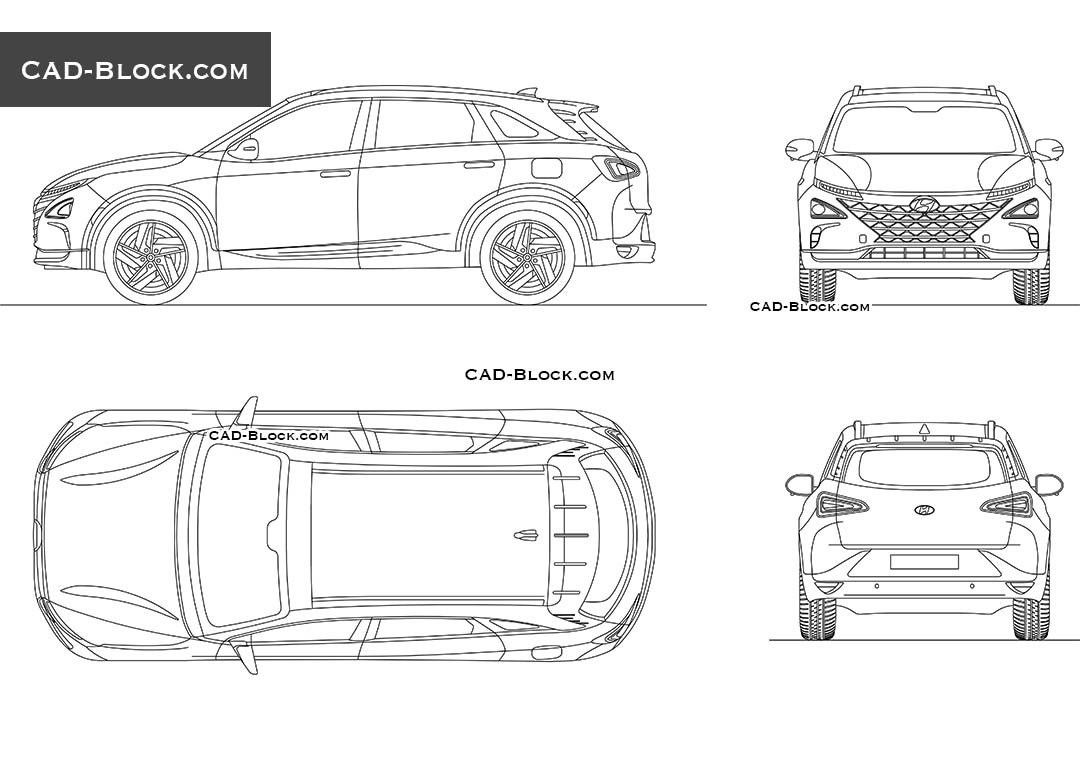 Hyundai Nexo - CAD Blocks, AutoCAD file