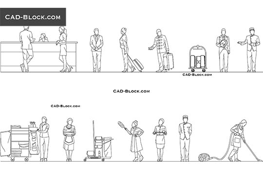 Hotel Staff - download vector illustration