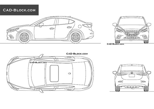 Mazda 3 buy AutoCAD Blocks